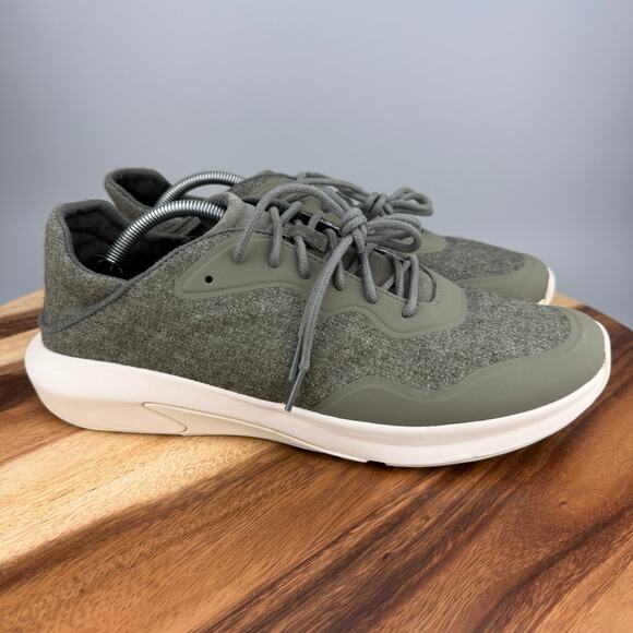 OluKai Koheo Hulu Shoes Men\'s 12 EU 45 Olive Suede Comfort Sneakers NEW main image 9